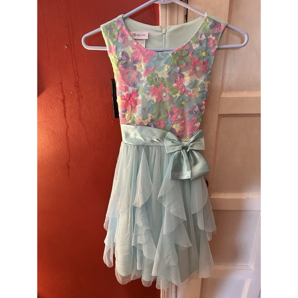Bonnie Jean Girls Formal Holiday Tulle Embroidered Dress - Picture 2 of 5